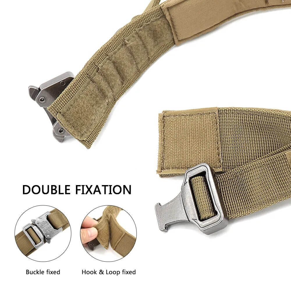 ZOLANDE - Robust Dog Collar with Included Leash. - Durable Nylon, Stainless Linkages, Multiple Handles and Elastic Leash, For Medium to Large Dogs