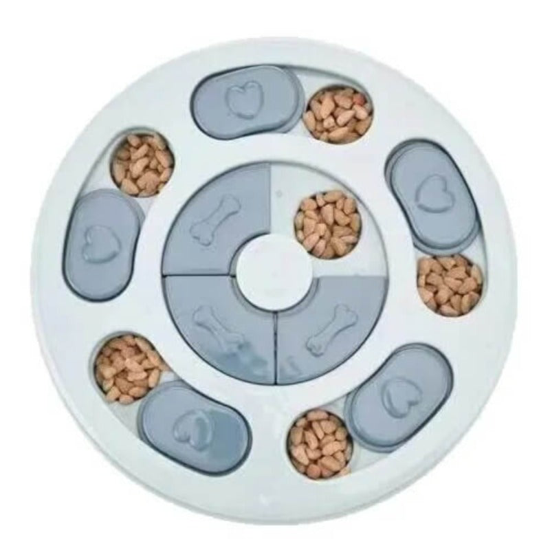 ZOE - Slow Feeder Interaktiv Matdispenser för Hundar och Katter. - Slitstark PP Plast, Halkfri Botten, Förbättrad Matsmältning och Intellektuell Utmaning