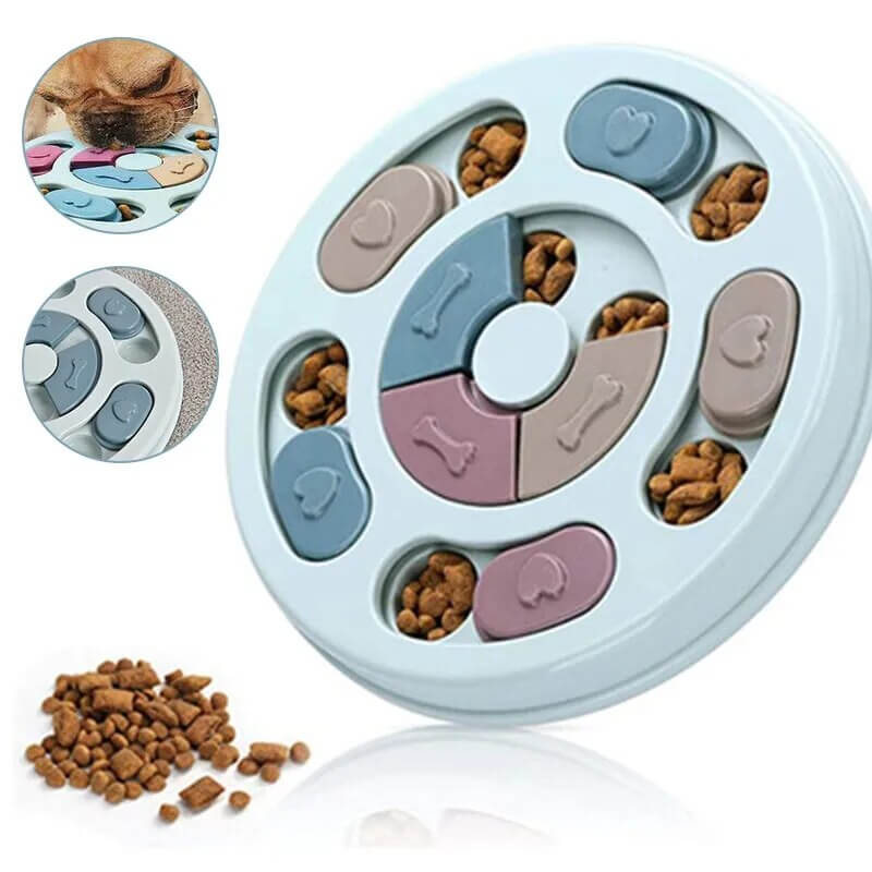 ZOE - Slow Feeder Interaktiv Matdispenser för Hundar och Katter. - Slitstark PP Plast, Halkfri Botten, Förbättrad Matsmältning och Intellektuell Utmaning