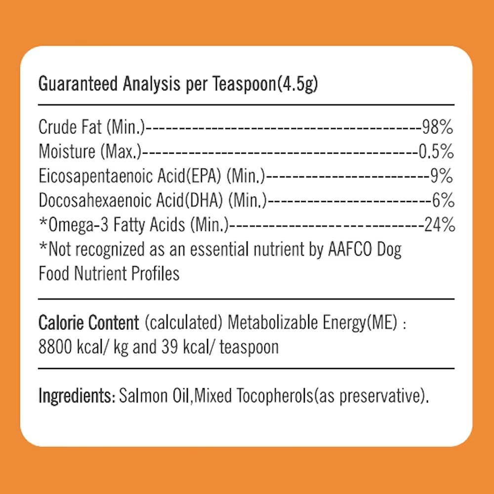 AONAI - Vild laxolja från Alaska. Omega 3-tillskott för husdjur, Glänsande päls, Minskar fällning, Förbättrar mental hälsa, Förbättrar ledhälsa, Minskar inflammation