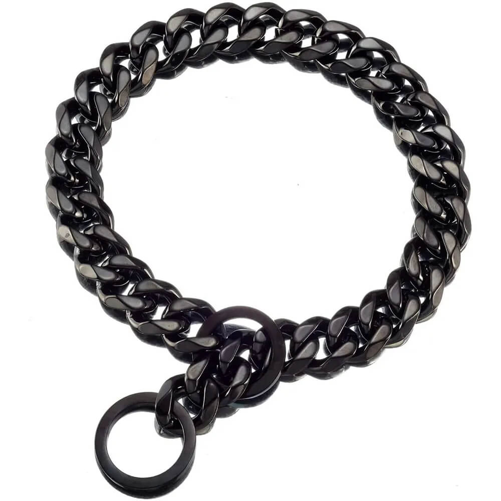 RAGNAR - Hundhalsband i Rostfritt Stål. - Tillgängligt i Guld, Svart, Silver och Guld/Silver, Slitstarkt och Hygieniskt, Perfekt för Daglig Användning