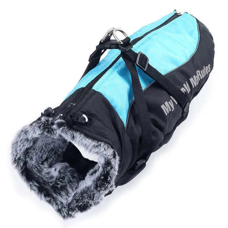 ZAVOX - Lined Dog Jacket for Medium to Large Dogs. - Insulating Lining, Reflective Details, Water Repellent, Adjustable Stand Collar