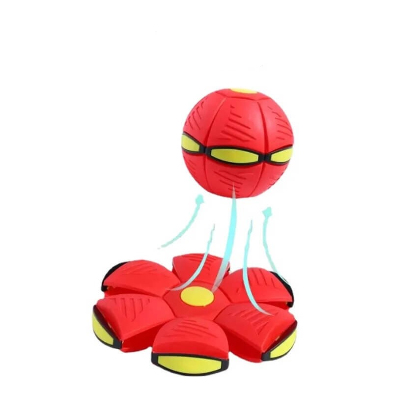 MIA - 2-in-1 Dog Toy Frisbee and Ball. - Unique Time Delay Mechanism, Self-Recovery Shape, Made of Eco-Friendly Soft Rubber