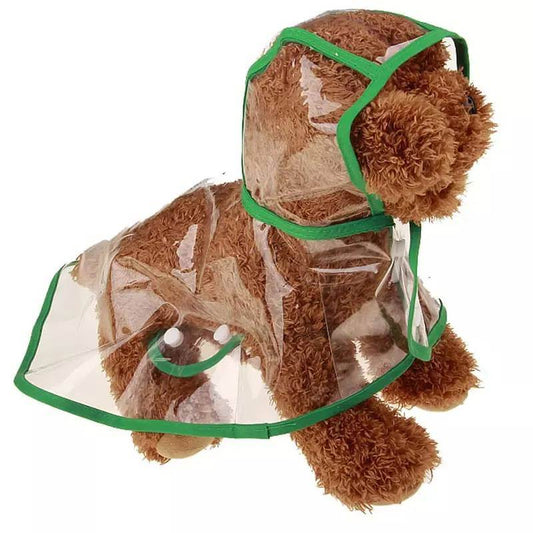 LUCY - Transparent Regnjacka för Hundar. Med huva, Premium PVC, Vattentät och Stilfull, Perfekt för Stads- och Skogspromenader