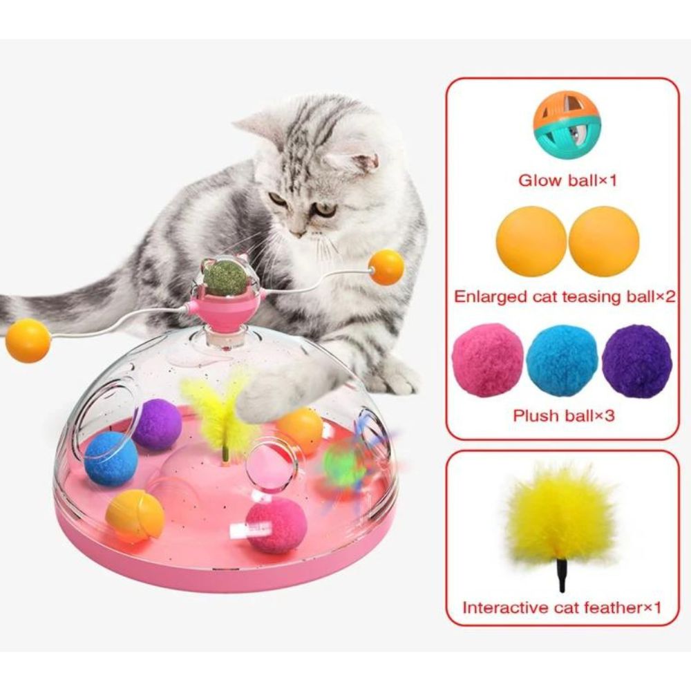 Rivo Rods RIVO - Interactive Cat Toy with Rotating Rod and Catnip Ball. - Stable ...