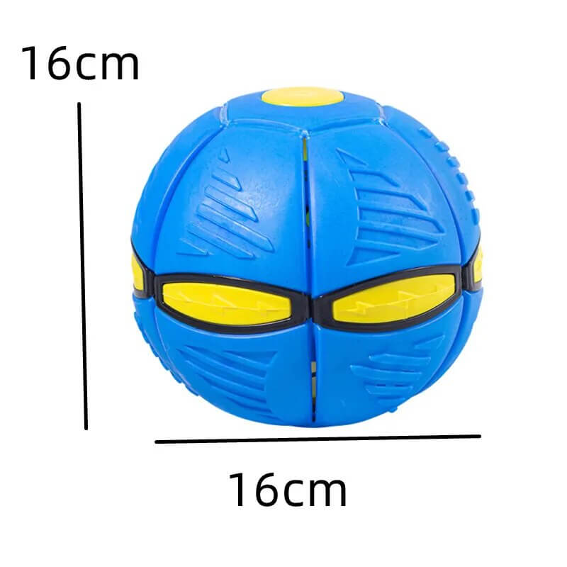 MIA – 2-in-1-Hundespielzeug Frisbee und Ball. - Einzigartiger Zeitverzögerungsmechanismus, selbsterholende Form, hergestellt aus umweltfreundlichem Weichgummi
