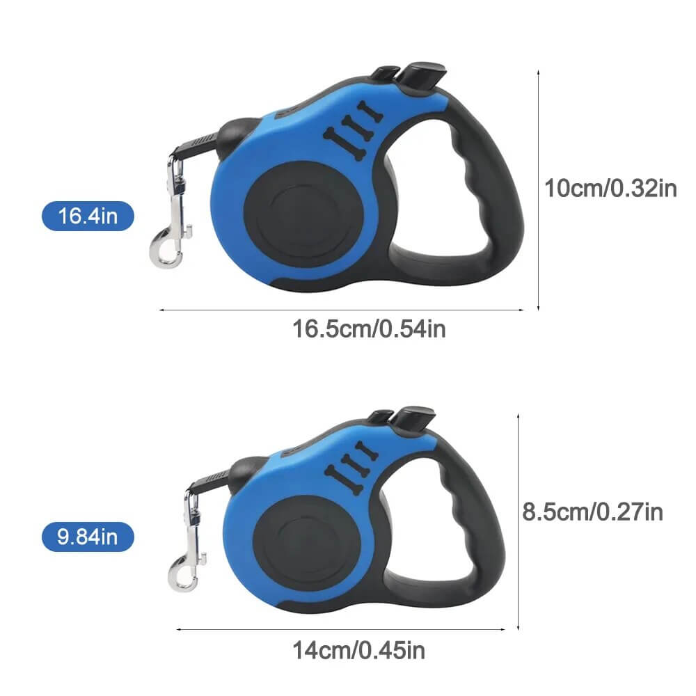 MOLLY – Ausziehbare Hundeleine aus strapazierfähigem Nylon. - Automatischer Rückzug, zuverlässige Bremsfunktion, ergonomischer Griff, 3 m und 5 m Länge