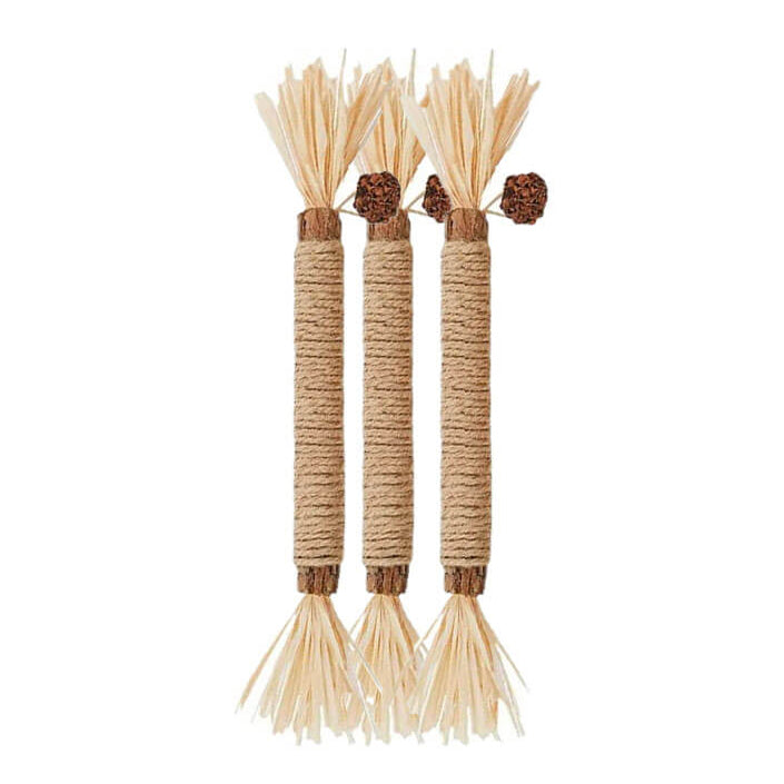 CHEWS - Handgjorda tuggpinnar för katter - 100% Naturliga. Ekologiska, Fri från Tillsatser, Förbättrar Tandhälsa och Minskar Stress, Hållbara och Tuggmotståndiga