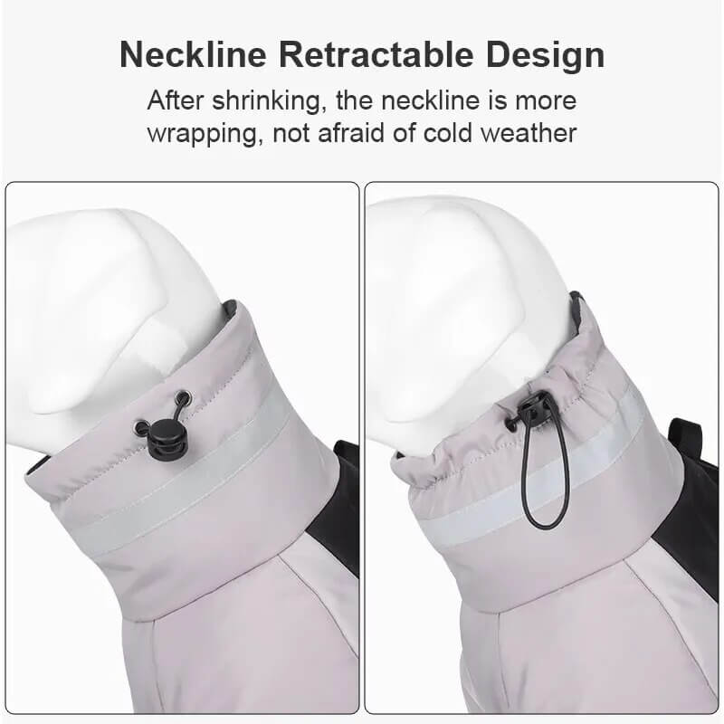 LUCY - Lined Dog Jacket. Winter Dog Jacket, Water Repellent and Thermally Lined with Reflective Details, Comfortable for Medium to Large Dog Breeds, Perfect for Cold Walks