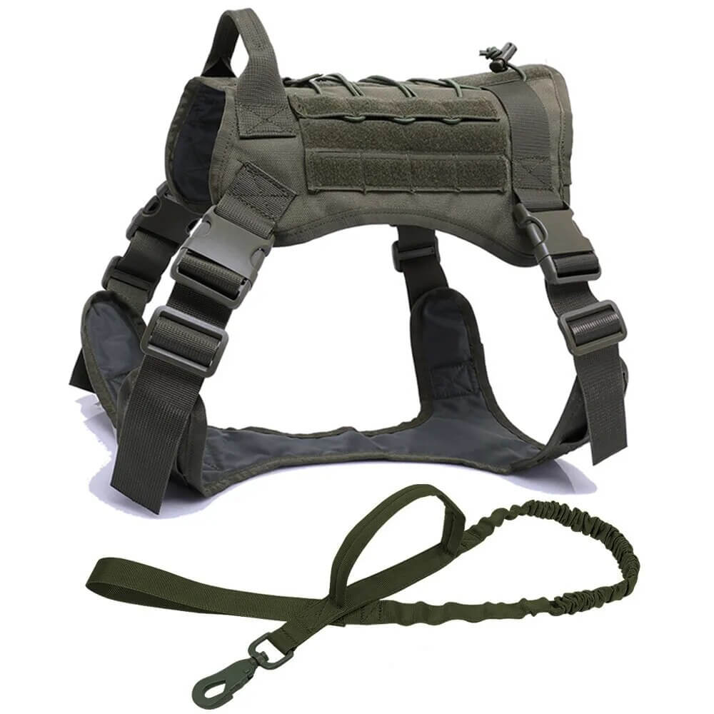 ZANTARA - Premium Dog Harness with Leash. - Water Repellent Nylon, Reflective Details, Adjustable and Breathable, For Medium to Large Dogs