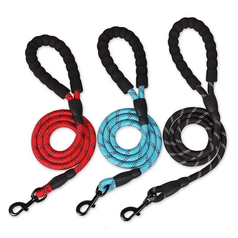 WINSTON - Nylon Dog Leash with Reflex and Extra Thick Handle. - 0.8cm Thickness, 1.5m Length, Durable and Comfortable for Safe Walking