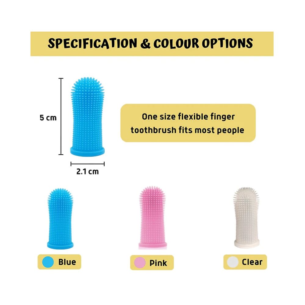 HILO - Finger toothbrush for dogs and cats. High Quality Silicone Material, Gentle and Durable, Improves Dental Hygiene Easily and Conveniently
