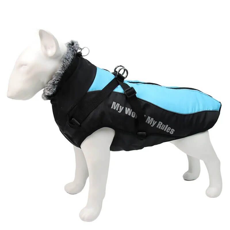 ZAVOX - Lined Dog Jacket for Medium to Large Dogs. - Insulating Lining, Reflective Details, Water Repellent, Adjustable Stand Collar