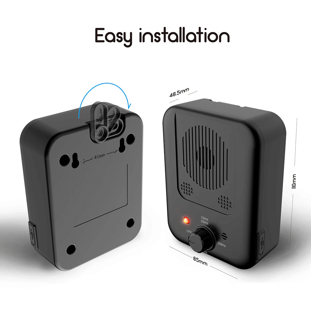 HIVO - Ultrasonic Anti-Bark Training Device. Adjustable Sensitivity and Frequency, Rechargeable, Harmless and Effective for All Dog Sizes