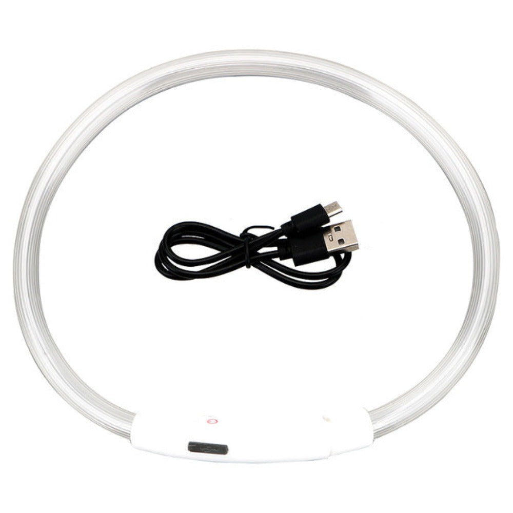 ZYLO - LED lysande Säkerhetshalsband för Hundar och katter. - Laddningsbart via Micro-USB, Vattentätt och Justerbart, Maximal Synlighet och Komfort