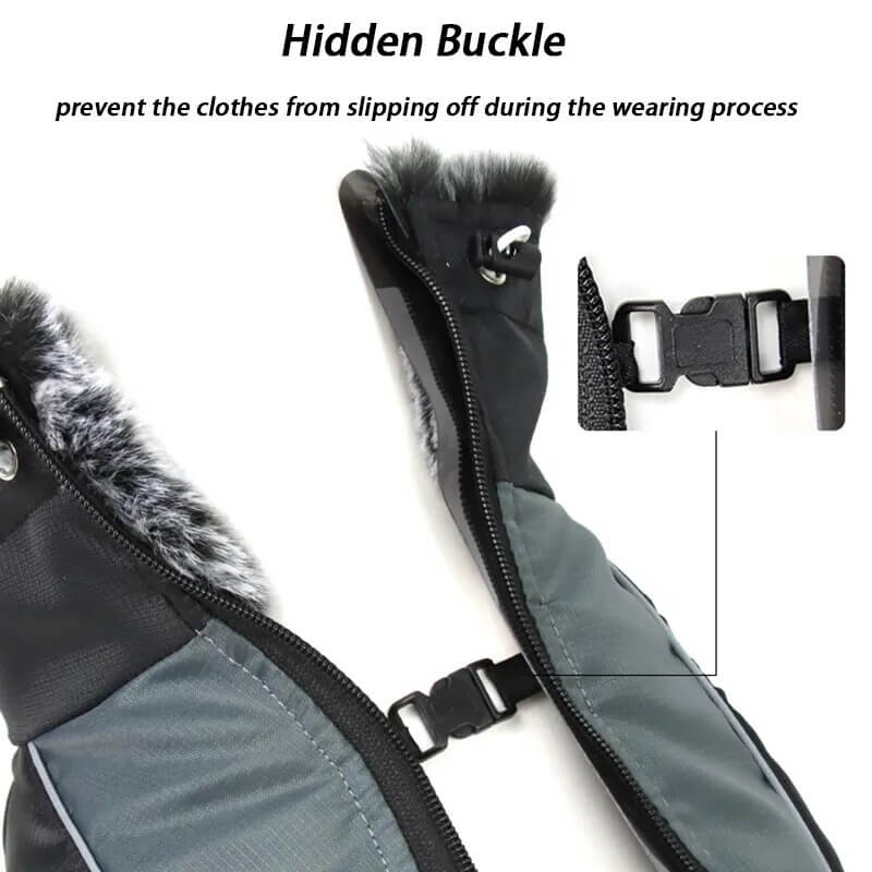 ZAVOX - Lined Dog Jacket for Medium to Large Dogs. - Insulating Lining, Reflective Details, Water Repellent, Adjustable Stand Collar